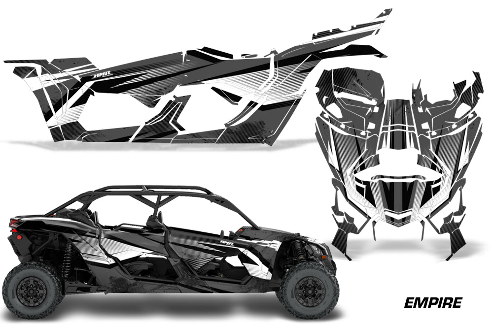 Full Graphics Kit Decal Wrap For Can-Am Maverick X3 MAX DS RS 4D 2016+ EMPIRE BLACK-atv motorcycle utv parts accessories gear helmets jackets gloves pantsAll Terrain Depot