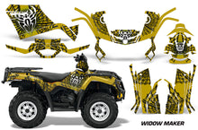 Load image into Gallery viewer, ATV Graphics Kit Decal Sticker Wrap For Can-Am Outlander 400 2009-2014 WIDOW BLACK YELLOW-atv motorcycle utv parts accessories gear helmets jackets gloves pantsAll Terrain Depot