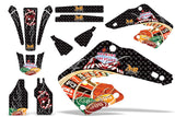 Dirt Bike Graphics Kit MX Decal Wrap For Honda CR125 CR250 2000-2001 VEGAS BLACK