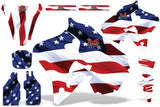 Dirt Bike Graphics Kit Decal Wrap For Honda CR125 1995-1997 CR250 1995-1996 USA FLAG