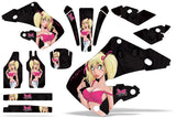 Dirt Bike Graphics Kit Decal Wrap For Honda CR125 1998-1999 CR250 1997-1999 MANDY PINK BLACK