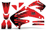 Dirt Bike Graphics Kit Decal Sticker Wrap For Honda CRF450R 2002-2004 DIAMOND FLAMES RED BLACK