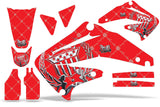 Dirt Bike Graphics Kit Decal Sticker Wrap For Honda CRF450R 2002-2004 RELOADED CHROME RED