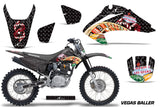 Graphics Kit Decal Wrap + # Plates For Honda CRF150 CRF230F 2003-2007 VEGAS BLACK