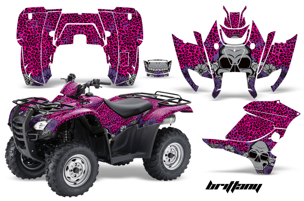 ATV Graphics Kit Decal Sticker Wrap For Honda Rancher AT 2007-2013 BRITTANY PURPLE PINK-atv motorcycle utv parts accessories gear helmets jackets gloves pantsAll Terrain Depot