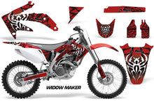 Load image into Gallery viewer, Dirt Bike Graphics Kit Decal Sticker Wrap For Honda CRF450R 2005-2008 WIDOW BLACK RED-atv motorcycle utv parts accessories gear helmets jackets gloves pantsAll Terrain Depot