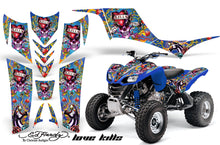 Load image into Gallery viewer, ATV Graphics Kit Quad Decal Sticker Wrap For Kawasaki KFX700 2003-2009 EDHLK BLUE-atv motorcycle utv parts accessories gear helmets jackets gloves pantsAll Terrain Depot