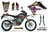 Dirt Bike Graphics Kit MX Decal Wrap For Kawasaki KLX250S 2004-2007 EDHLK BLACK