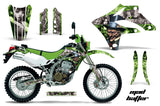 Dirt Bike Graphics Kit MX Decal Wrap For Kawasaki KLX250S 2004-2007 HATTER SILVER GREEN