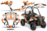 Graphics Kit ATV Decal Wrap For Polaris Sportsman ACE 325 570 2014-2016 CARBONX ORANGE