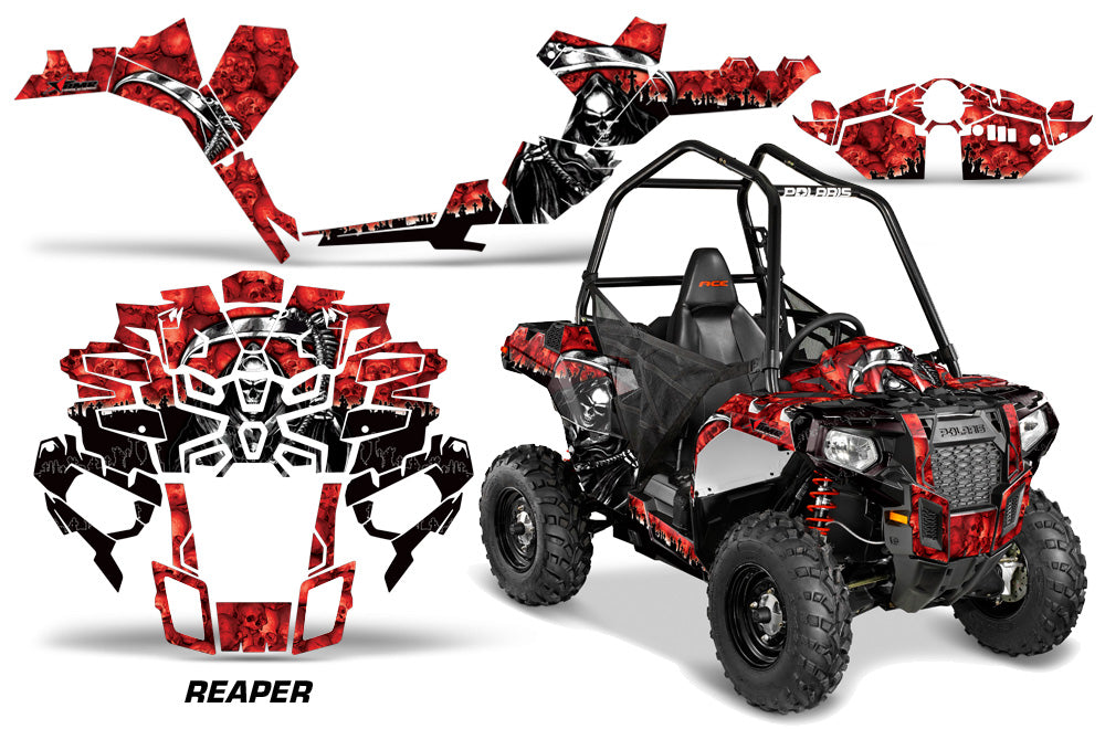 Graphics Kit ATV Decal Wrap For Polaris Sportsman ACE 325 570 2014-2016 REAPER RED-atv motorcycle utv parts accessories gear helmets jackets gloves pantsAll Terrain Depot