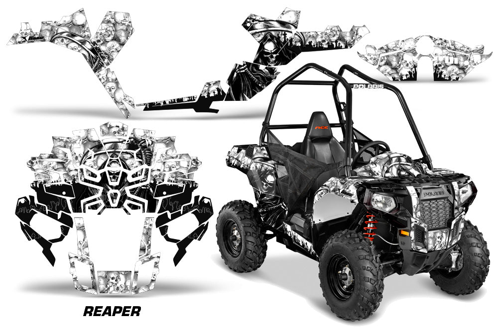 Graphics Kit ATV Decal Wrap For Polaris Sportsman ACE 325 570 2014-2016 REAPER WHITE-atv motorcycle utv parts accessories gear helmets jackets gloves pantsAll Terrain Depot