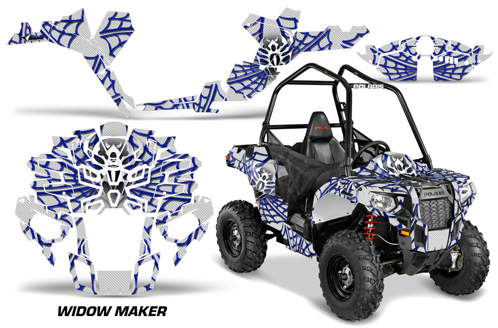 Graphics Kit ATV Decal Wrap For Polaris Sportsman ACE 325 570 2014-2016 WIDOW BLUE WHITE-atv motorcycle utv parts accessories gear helmets jackets gloves pantsAll Terrain Depot