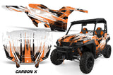 UTV Decal Graphics Kit SXS Wrap For Polaris General 1000 EPS 2016-2018 CARBONX ORANGE