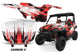 UTV Decal Graphics Kit SXS Wrap For Polaris General 1000 EPS 2016-2018 CARBONX RED