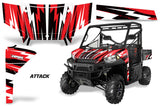 UTV Graphics Kit SxS Decal Wrap For Polaris Ranger 570 900 2013-2015 ATTACK RED