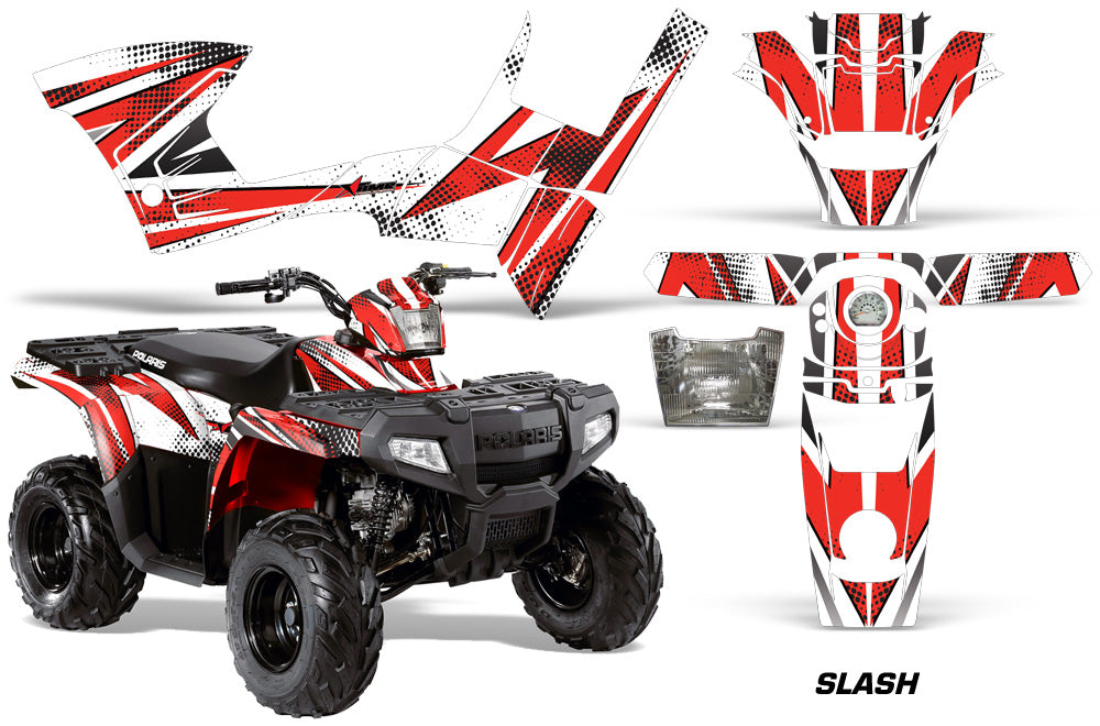 ATV Graphics Kit Decal Sticker Wrap For Polaris Sportsman 90/110 2007-2016 SLASH RED-atv motorcycle utv parts accessories gear helmets jackets gloves pantsAll Terrain Depot