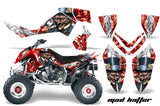 ATV Graphics Kit Quad Decal Wrap For Polaris Outlaw 500 525 2006-2008 HATTER RED WHITE