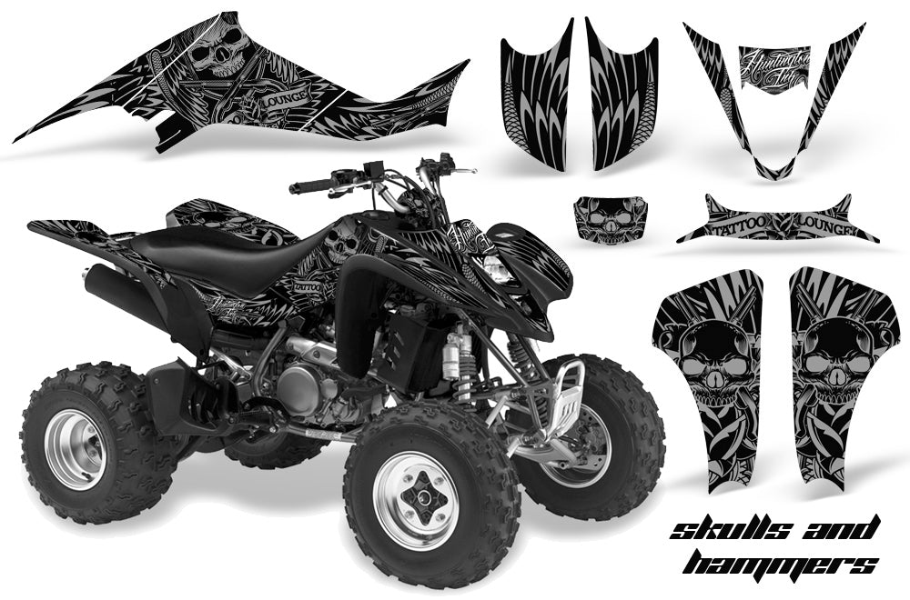 ATV Graphics Kit Decal Sticker Wrap For Kawasaki KFX400 2003-2008 HISH SILVER-atv motorcycle utv parts accessories gear helmets jackets gloves pantsAll Terrain Depot