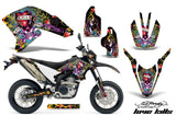 Dirt Bike Decal Graphics Kit Wrap For Yamaha WR250R WR250X 2007-2016 EDHLK BLACK