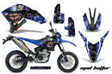 Dirt Bike Decal Graphics Kit Wrap For Yamaha WR250R WR250X 2007-2016 HATTER BLACK BLUE