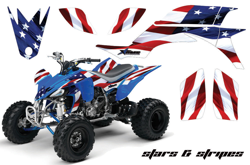 ATV Graphics Kit Quad Decal Sticker Wrap For Yamaha YFZ450 2004-2013 USA FLAG-atv motorcycle utv parts accessories gear helmets jackets gloves pantsAll Terrain Depot