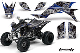 ATV Graphics Kit Quad Decal Sticker Wrap For Yamaha YFZ450 2004-2013 TOXIC BLUE WHITE