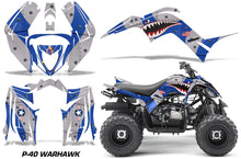 Load image into Gallery viewer, ATV Graphics Kit Decal Sticker Wrap For Yamaha Raptor 90 YFM90 2016-2018 WARHAWK BLUE-atv motorcycle utv parts accessories gear helmets jackets gloves pantsAll Terrain Depot