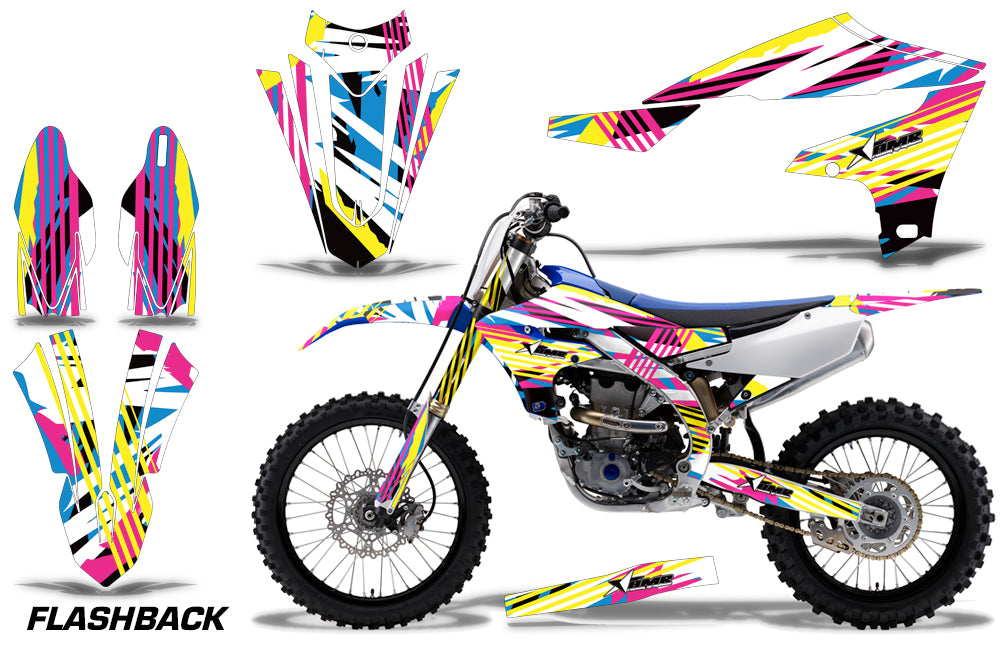 Dirt Bike Decal Graphics Kit MX Sticker Wrap For Yamaha YZ450F 2018+ FLASHBACK-atv motorcycle utv parts accessories gear helmets jackets gloves pantsAll Terrain Depot