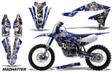 Dirt Bike Decal Graphics Kit MX Sticker Wrap For Yamaha YZ450F 2018+ HATTER SILVER BLUE