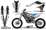 Dirt Bike Decal Graphics Kit MX Sticker Wrap For Yamaha YZ450F 2018+ HATTER BLACK WHITE