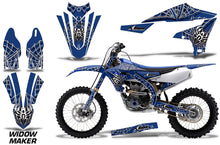 Load image into Gallery viewer, Dirt Bike Decal Graphics Kit MX Sticker Wrap For Yamaha YZ450F 2018+ WIDOW SILVER BLUE-atv motorcycle utv parts accessories gear helmets jackets gloves pantsAll Terrain Depot