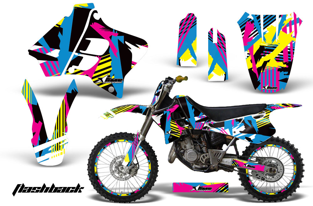 Graphics Kit Decal Sticker Wrap + # Plates For Yamaha YZ125 YZ250 1993-1995 FLASHBACK-atv motorcycle utv parts accessories gear helmets jackets gloves pantsAll Terrain Depot