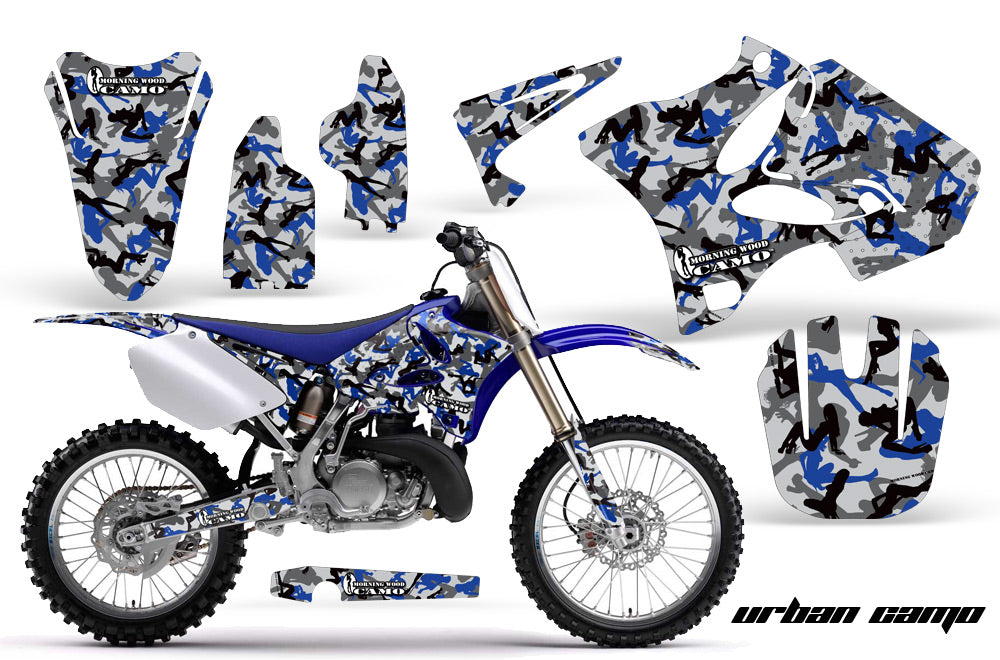 Dirt Bike Graphics Kit Decal Wrap for Yamaha YZ125 YZ250 2002-2014 URBAN CAMO BLUE-atv motorcycle utv parts accessories gear helmets jackets gloves pantsAll Terrain Depot