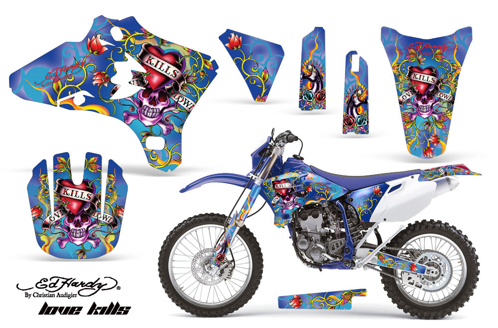 Dirt Bike Graphics Kit Decal Wrap For Yamaha WR250 WR450F 2005-2006 EDHLK BLUE-atv motorcycle utv parts accessories gear helmets jackets gloves pantsAll Terrain Depot