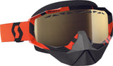 SCOTT GOGGLE HUSTLE SNOW BLK/O RG L/S BRONZ CHROME LENS 262582-1009245