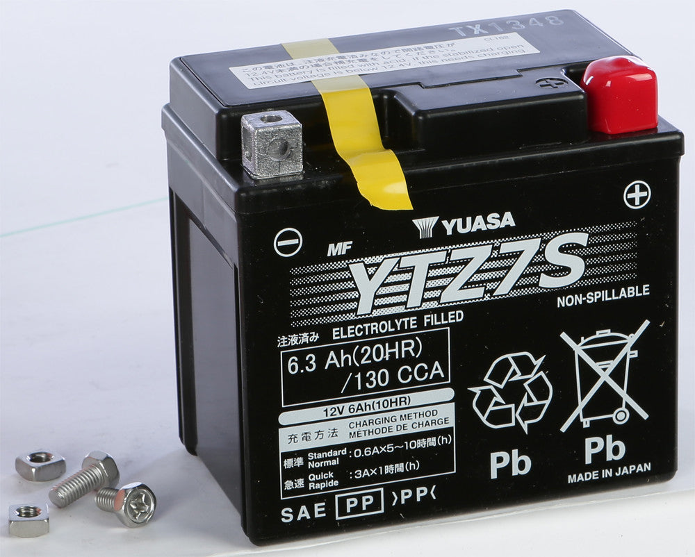 YUASA BATTERY YTZ7S SEALED FACTORY ACTIVATED YUAM727ZS-atv motorcycle utv parts accessories gear helmets jackets gloves pantsAll Terrain Depot