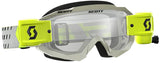 SCOTT HUSTLE MX WFS GOGGLE GREY/YELLOW W/CLEAR LENS 262593-1120113