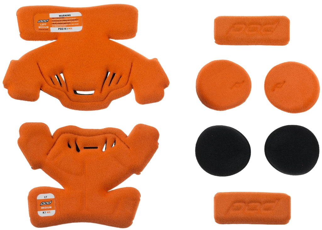 POD K1 KNEE BRACE PAD SET ORANGE YM (LEFT) KP410-009-YM