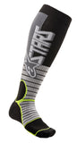 ALPINESTARS MX PRO SOCKS COOL GREY/YELLOW LG 4701520-905-L