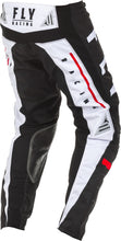 Load image into Gallery viewer, FLY RACING KINETIC K120 PANTS BLACK/WHITE/RED SZ 22 373-43322