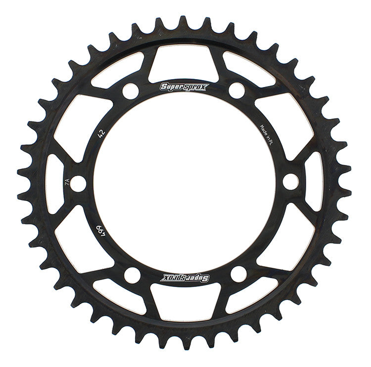 SUPERSPROX STEEL SPROCKET 42T BLACK RFE-499-42-BLK