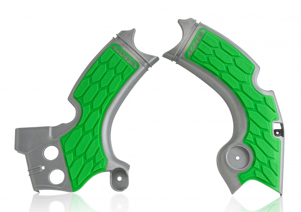 ACERBIS X-GRIP FRAME GUARD SILVER/GREEN 2657591417