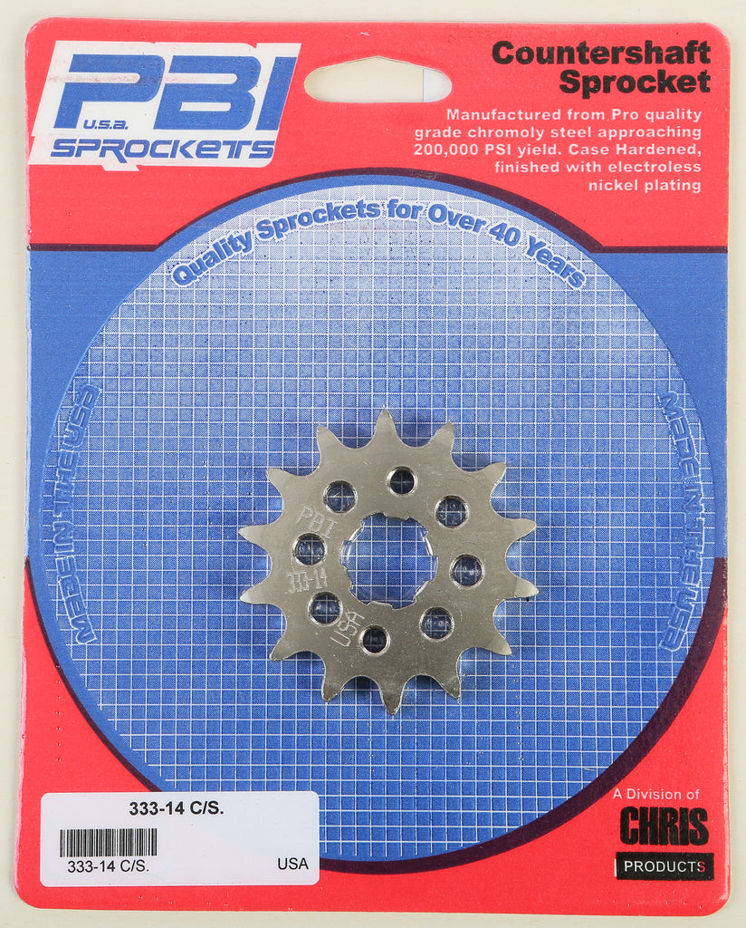 PBI COUNTERSHAFT STEEL SPROCKET 14T 333-14-atv motorcycle utv parts accessories gear helmets jackets gloves pantsAll Terrain Depot