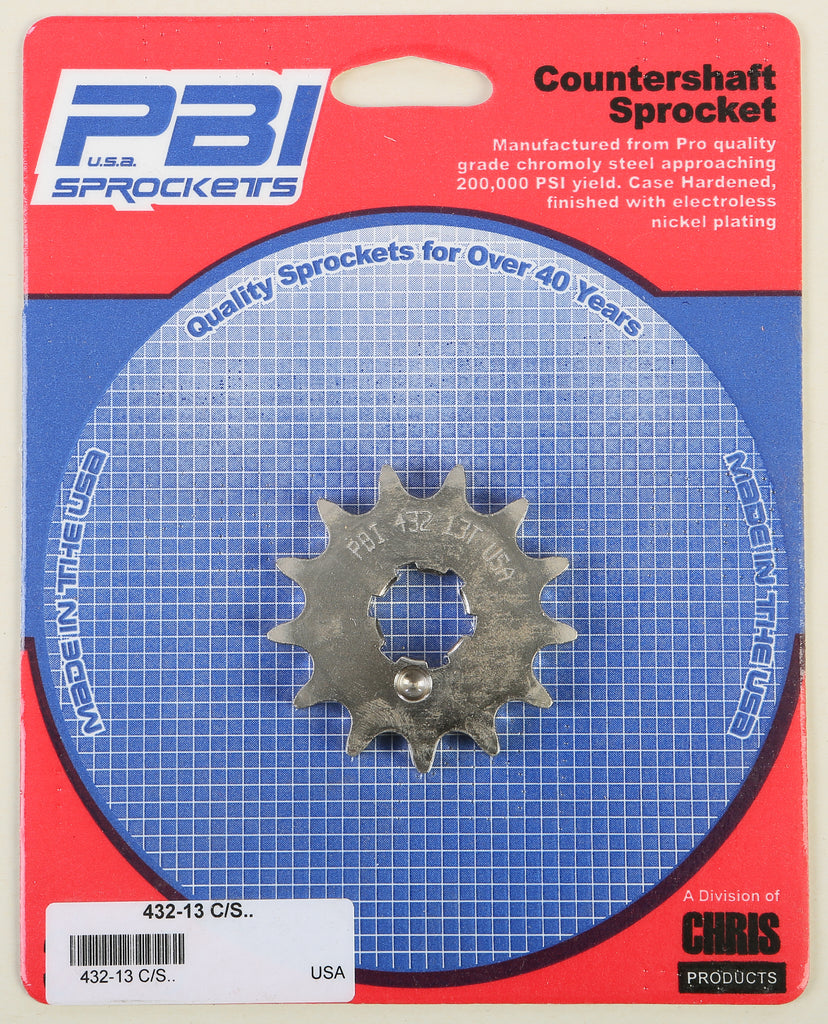 PBI COUNTERSHAFT STEEL SPROCKET 13T 432-13-atv motorcycle utv parts accessories gear helmets jackets gloves pantsAll Terrain Depot