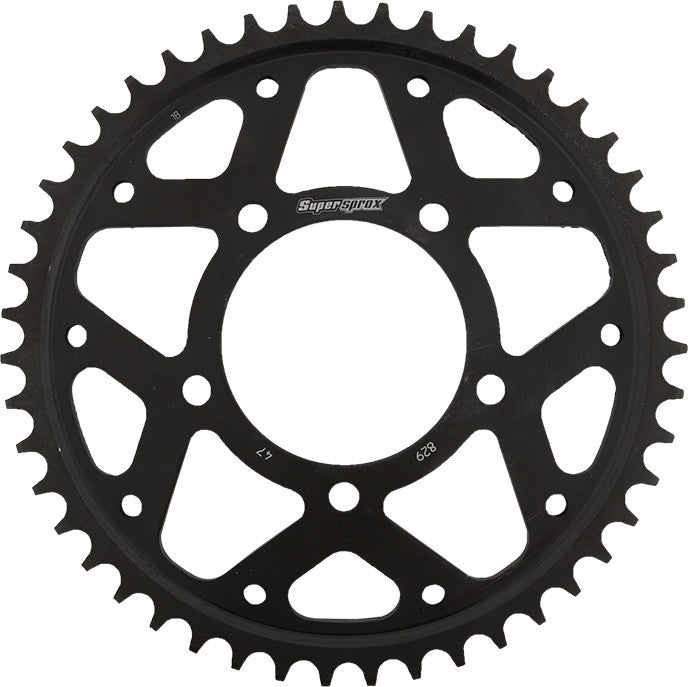 SUPERSPROX STEEL SPROCKET 47T BLACK RFE-829-47-BLK