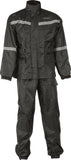 FLY RACING 2-PIECE RAIN SUIT BLACK MD #6016 478-8010~3