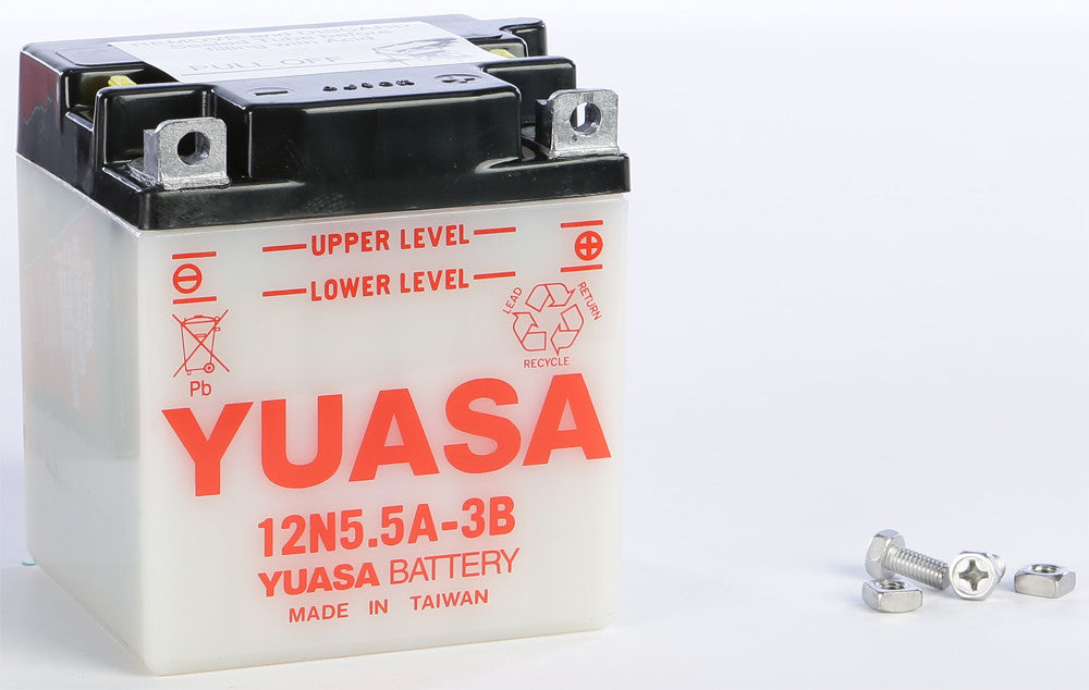 YUASA BATTERY 12N5.5A-3B CONVENTIONAL YUAM22A5B-atv motorcycle utv parts accessories gear helmets jackets gloves pantsAll Terrain Depot