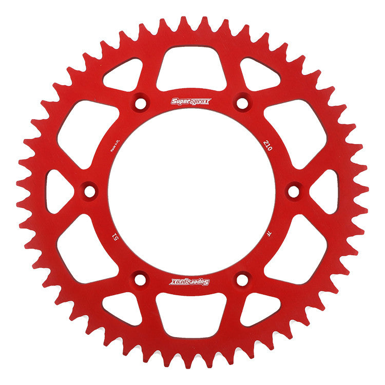 SUPERSPROX ALUMINUM SPROCKET 51T RED RAL-210-51-RED