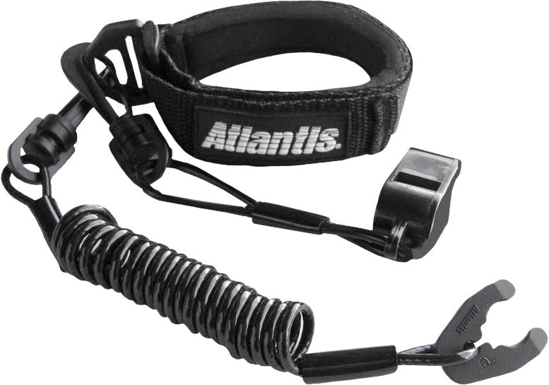 ATLANTIS PRO FLOATING WRIST LANYARD BLACK W/WHISTLE A2109PFW-atv motorcycle utv parts accessories gear helmets jackets gloves pantsAll Terrain Depot